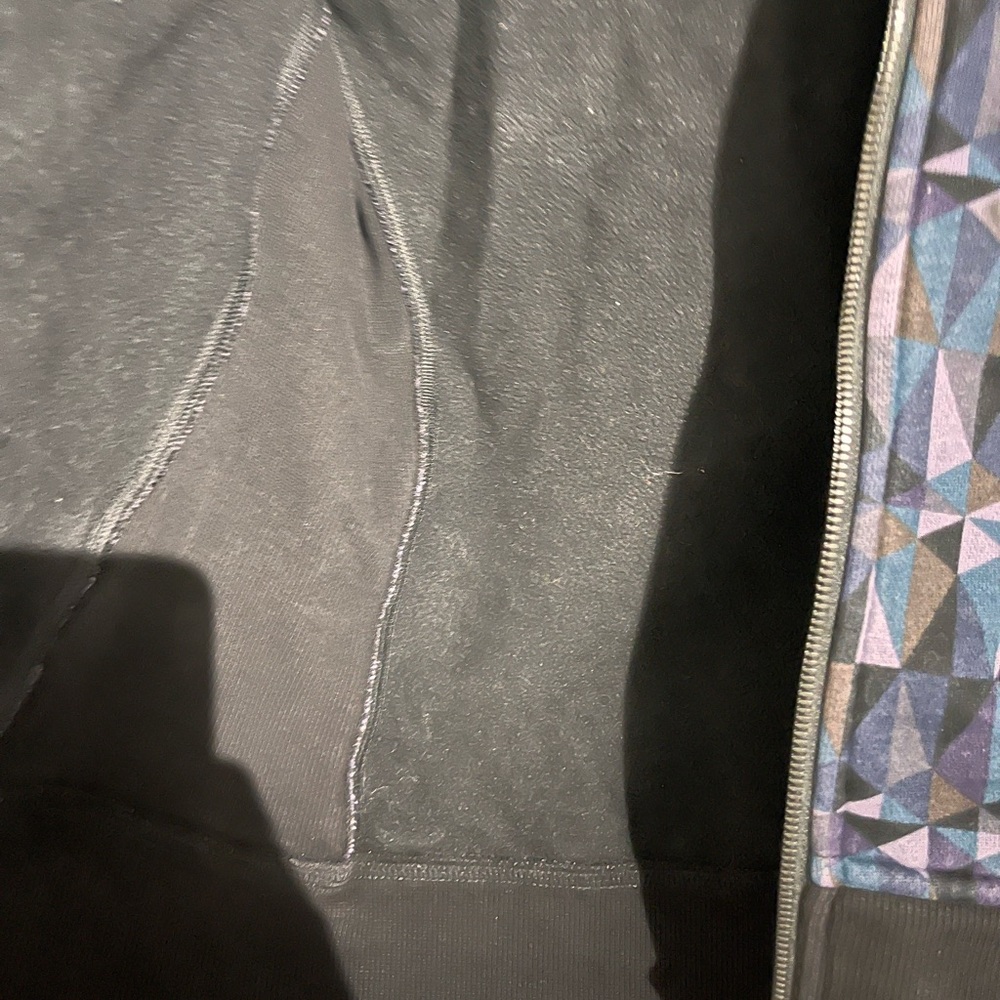 lululemon athletica Black & Purple Geometric Hooded zip up sweater - Picture 8 of 8